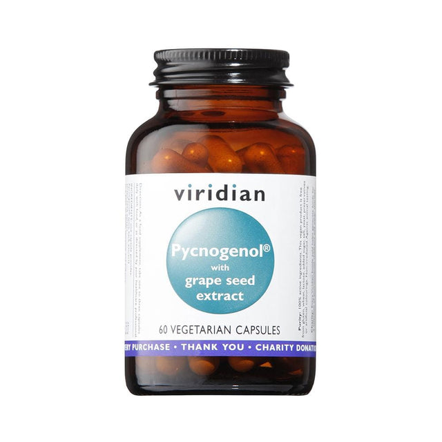 Viridian Pycnogenol With Grape Seed Extract, 60 VCapsules