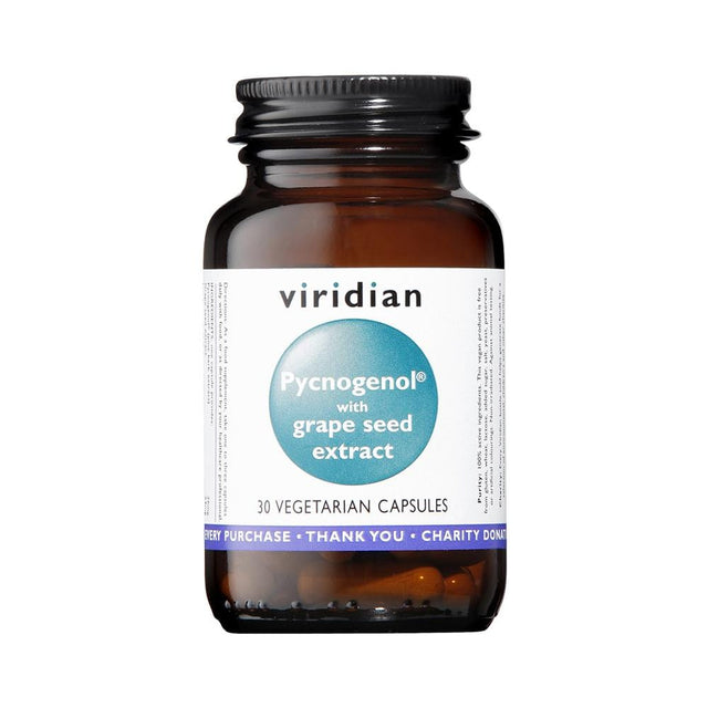 Viridian Pycnogenol With Grape Seed Extract, 30 VCapsules