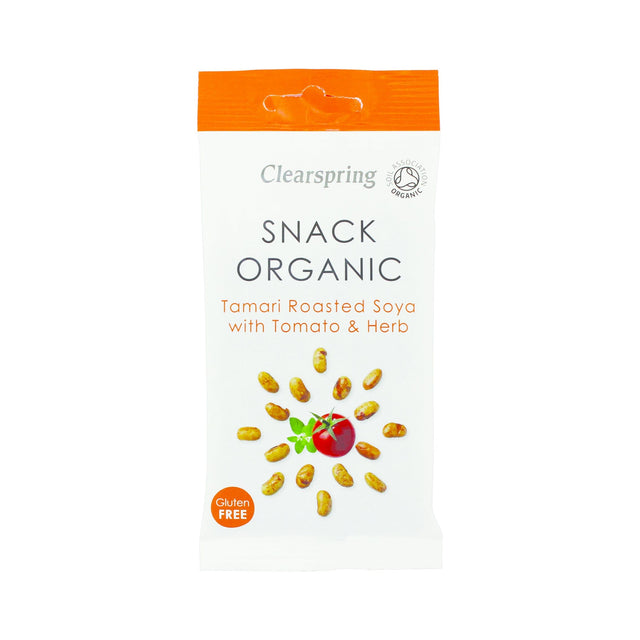 Clearspring Snack Organic Tamari Roasted Soya with Tomato & Herb, 30gr