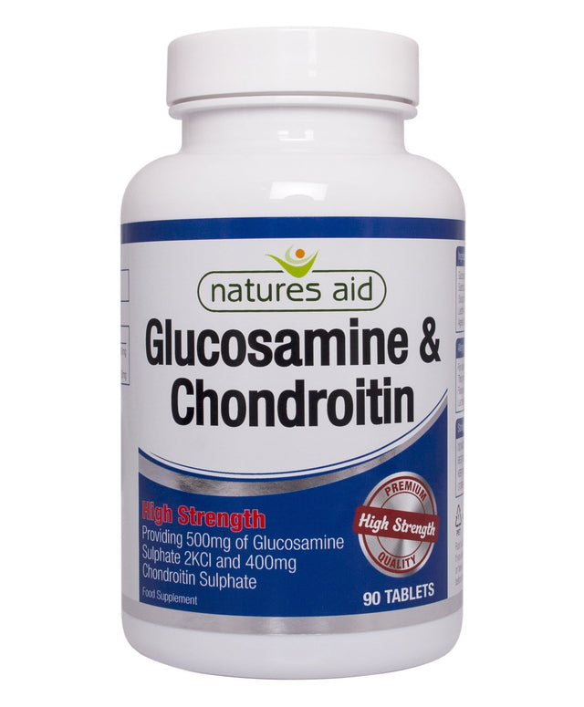 Natures Aid Glucosamine Sulphate 500mg+Chondroitin 400mg, 90 Tablets