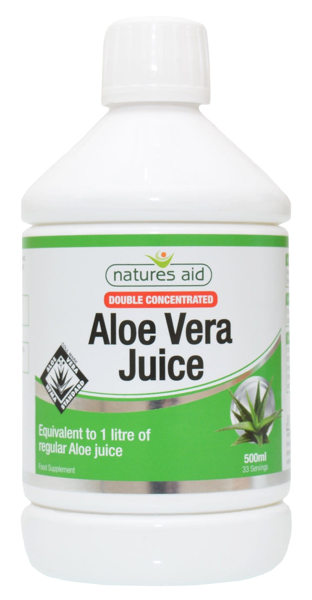 Natures Aid Aloe Vera Juice - Double Strength, 500ml