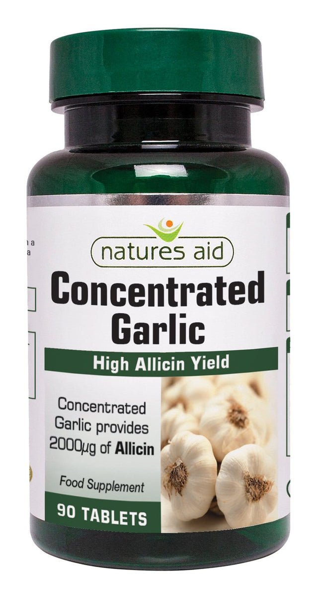 Natures Aid Garlic concentrated 2000ug Allicin, 1000mg, 90 Tablets