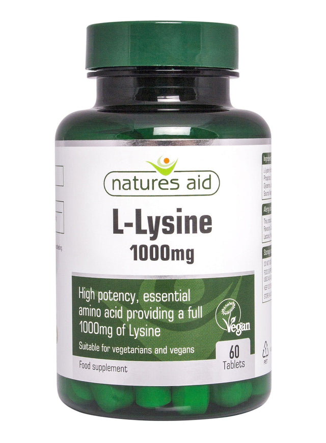 Natures Aid L-Lysine 1000mg, 60 Tablets