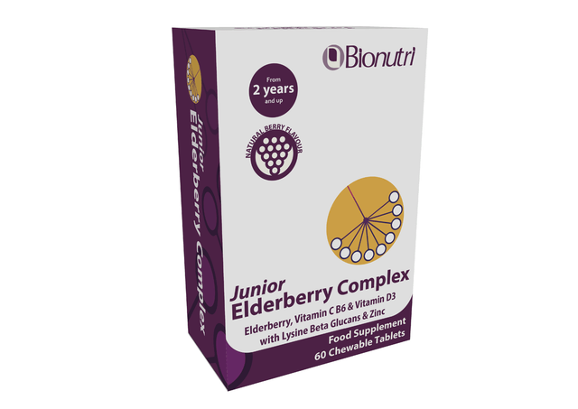 Bionutri Junior Elderberry Complex, 60 Chewable Tablets