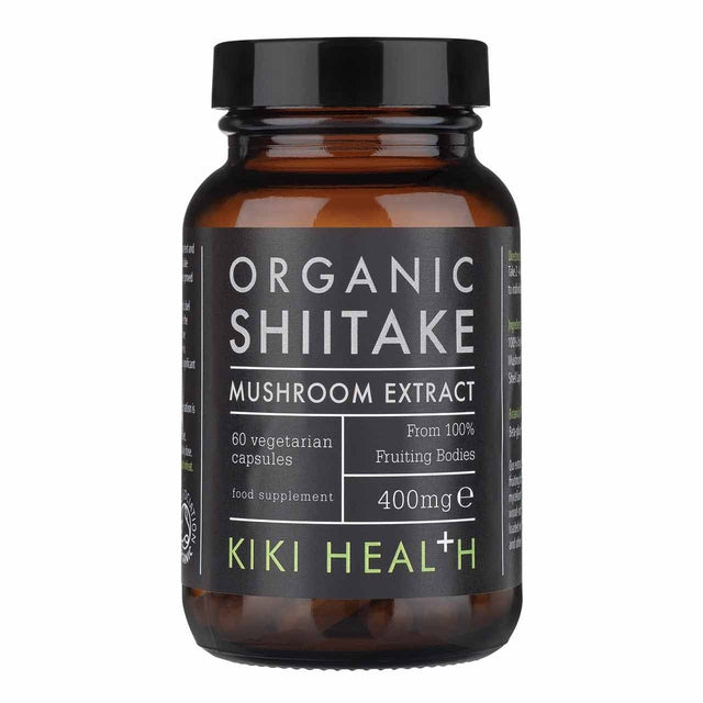 Kiki Health Organic Shiitake Mushroom Extract 400mg, 60 Capsules