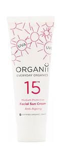 Organii Anti Ageing Facial Sun, SPF15, 50ml
