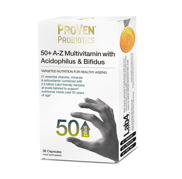 Proven Probiotics 50+ A-Z Multivitamin with Acidophulus, 30Caps