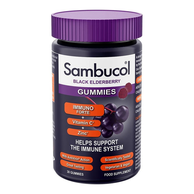 Sambucol Immuno Forte, Black Elderberry 30 Gummies