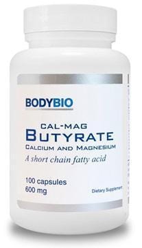 BodyBio Cal-Mag Butyrate, 600mg, 100Caps