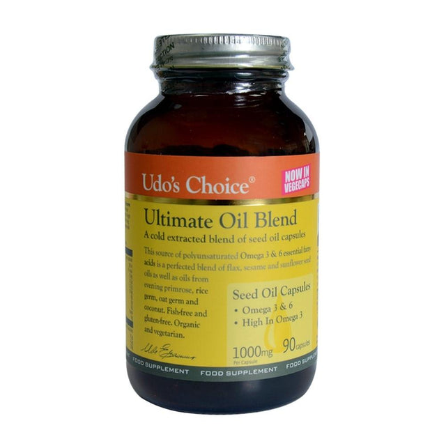Udo's Choice Organic Ultimate Oil Blend Capsules, 1000mg, 90 Capsules