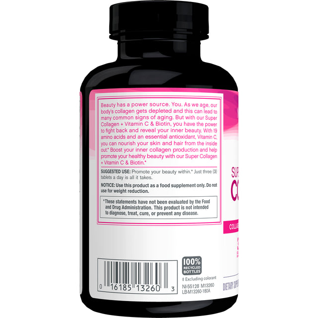 Neocell Super Collagen + Vitamin C & Biotin, 180 Tablets