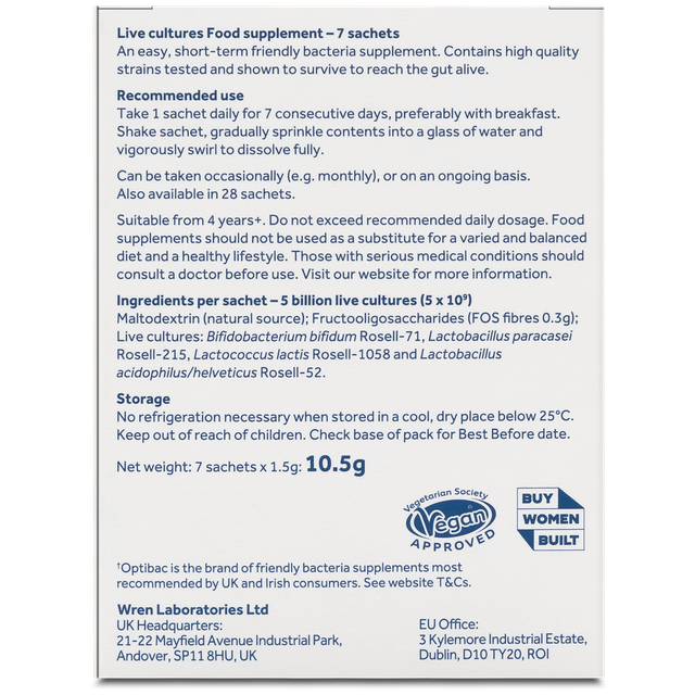 Optibac Probiotics One Week Flat, 7 Sachets