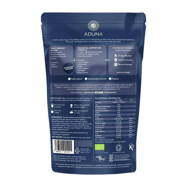 Aduna Advanced Superfood Blend - Energy, 250gr