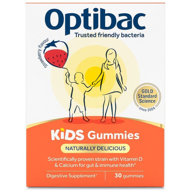 OptiBac Probiotics Strawberry Kids Gummies, 30 Gummies