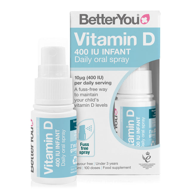 BetterYou Vitamin D 400iu Infant Daily Oral Spray, 15ml
