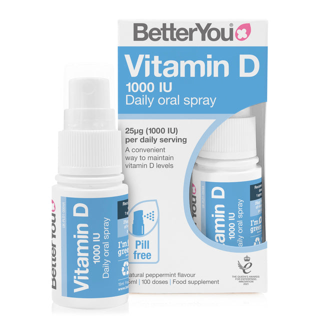 BetterYou Vitamin D 1000iu Daily Oral Spray Oral Spray, 15ml