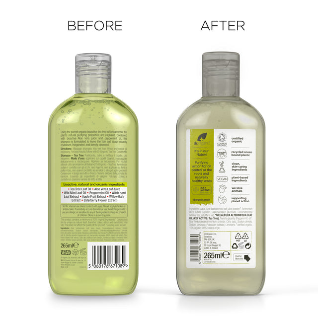 Dr Organic Tea Tree Shampoo, 265ml