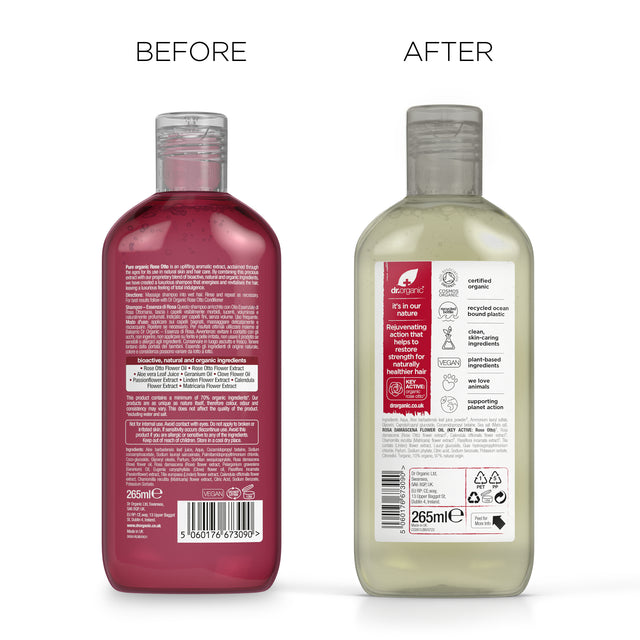 Dr Organic Rose Otto Shampoo, 265ml