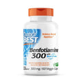 A close-up of Doctor's Best Benfotiamine capsules showing the label and 300mg dosage
