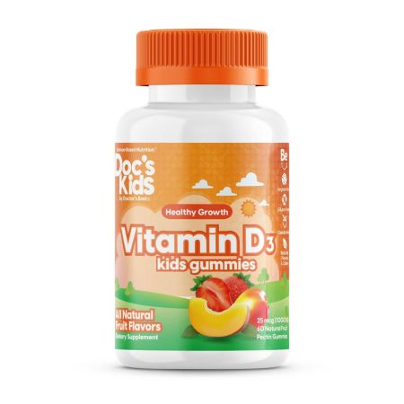 Doctor's Best Doc's Kids, Vitamin D3 1000IU, 60 Gummies