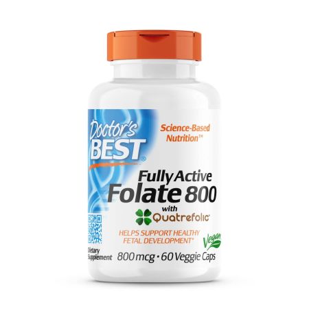 Doctor's Best Fully Active Folate 800, 800mcg, 60 VCapsules