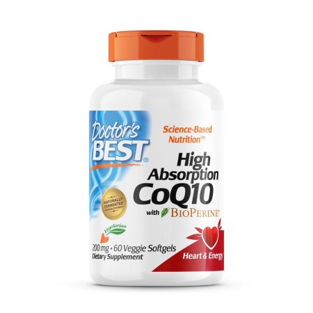 Doctor's Best High Absorption CoQ10 with BioPerine 200mg, 60 VSoftgels