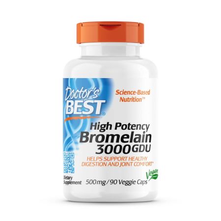 Doctor's Best High Potency Bromelain 3000GDU, 500mg, 90 VCapsules