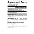 Visual depiction of the supplement bottle with clear branding and dosage information