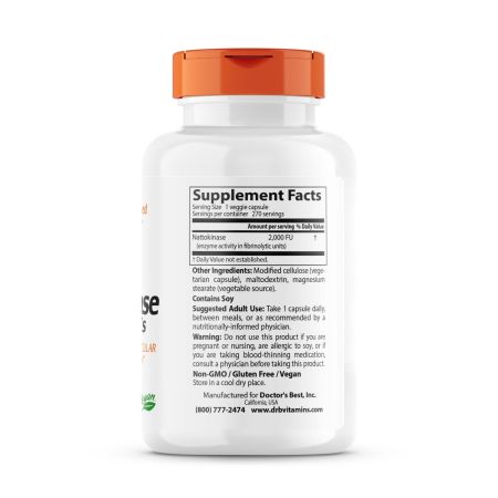 Doctor's Best Nattokinase 2,000 FUs,  270 VCapsules