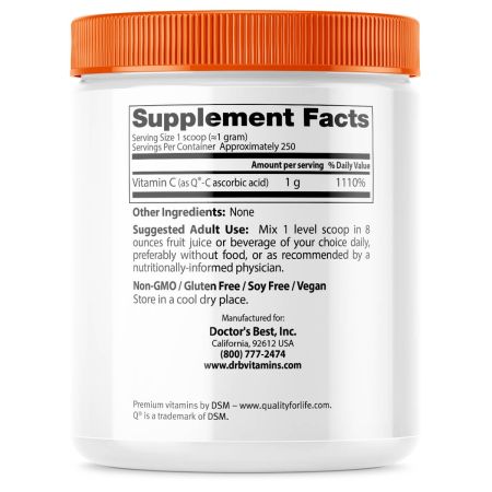 Doctor's Best Pure Vitamin C Powder with Q-C , 250gr