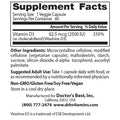 Doctor's Best Vegan D3 with Vitashine D3, 2,500IU, 60 VCapsules