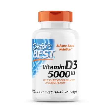 Doctor's Best Vitamin D3 125 mcg (5,000 IU), 720 Softgels