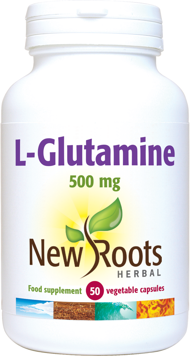 New Roots Herbal L-Glutamine,  50 Capsules