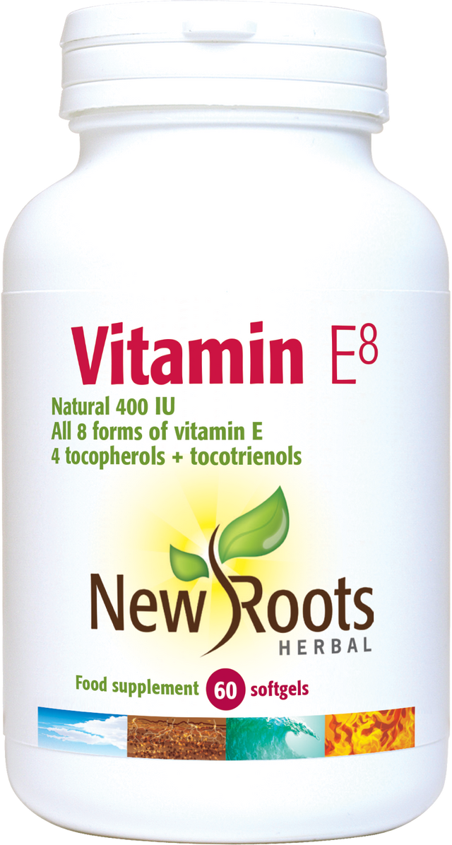New Roots Herbal Vitamin E8 400, 60 Softgels