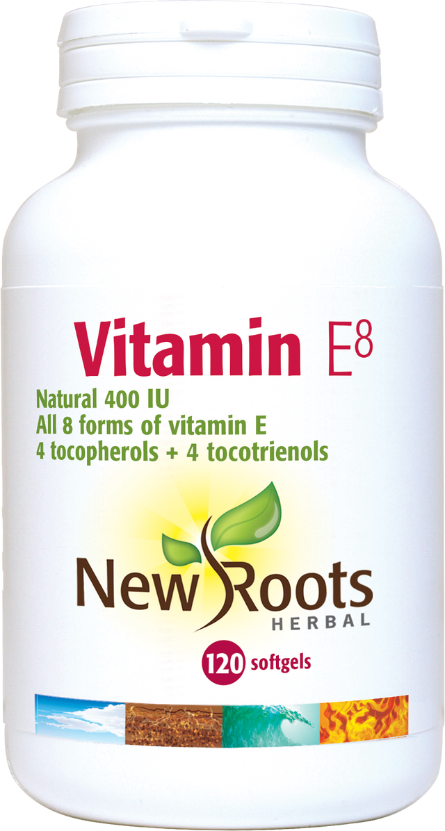 New Roots Herbal Vitamin E8 400,  120 Softgels