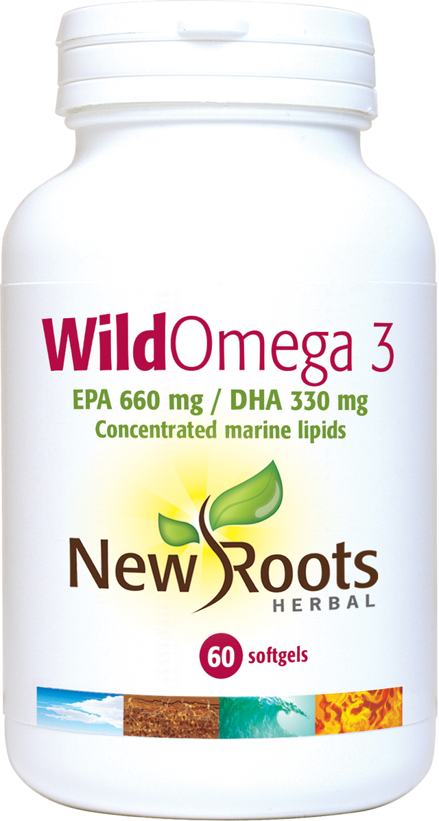 New Roots Herbal Wild Omega-3,  60 Softgels