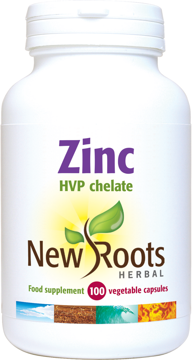 New Roots Herbal Zinc HVP Chelate,  100 Capsules