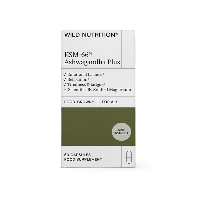 Wild Nutrition KSM-66 Ashwagandha Plus, 60 Capsules