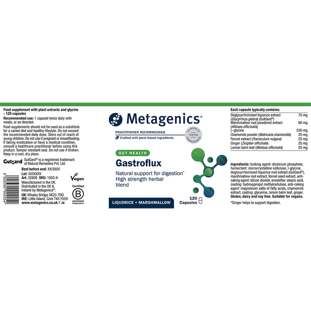 Metagenics Gastroflux, 120 Capsules