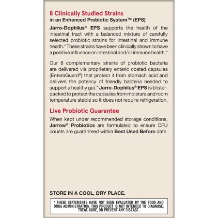 Jarrow Formulas Jarrow-Dophilus EPS (Digestive Probiotic) 5 Billion CFU, 120 VCapsules