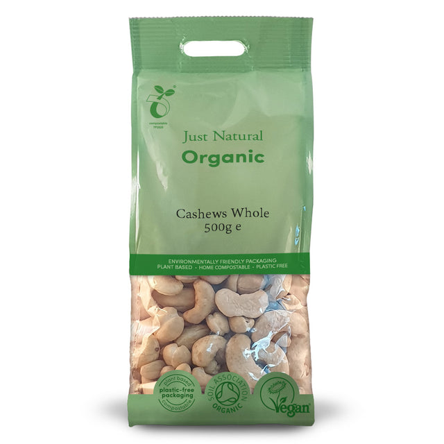 Just Natural Organic Cashews Whole, 500gr