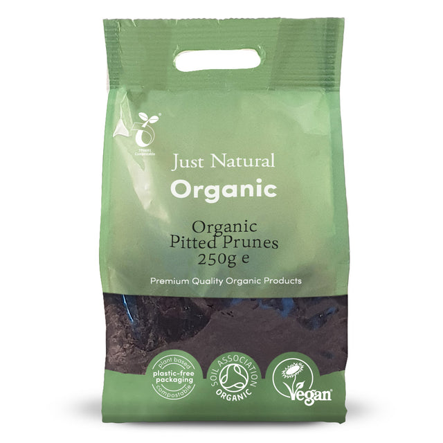 Just Natural Organic Pitted Prunes, 250gr