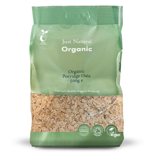 Just Natural Organic Porridge Oats,  500gr