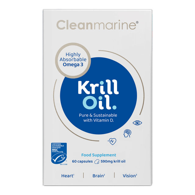 Cleanmarine Krill Oil 590mg High Strength! 60 Capsules