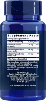Close-up of the product packaging showing the Life Extension AMPK Metabolic Activator, 30 Tablets bottle with detailed label and ingredients list