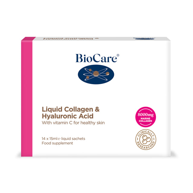 Biocare Liquid Collagen & Hyaluronic Acid,  14 Sachets
