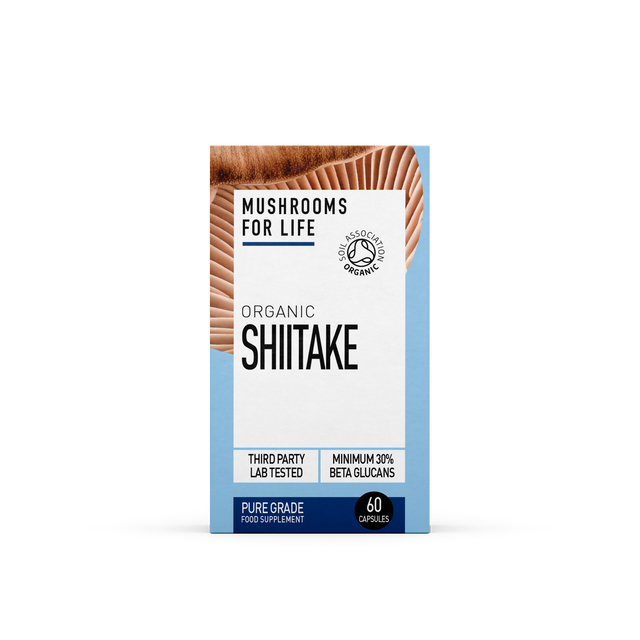 Mushrooms For Life Organic Shiitake Pure Grade Extract Capsules, 60 Capsules