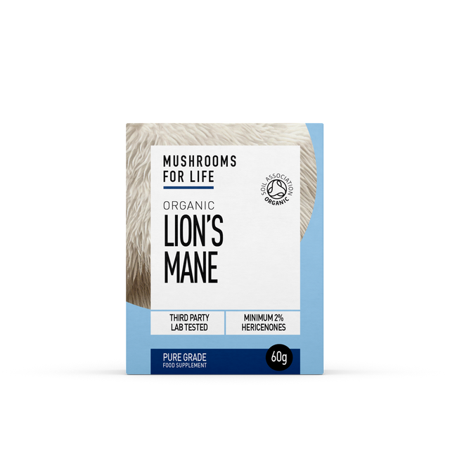 Mushrooms For Life Organic Lion's Mane Pure Grade Extract Powder, 60gr