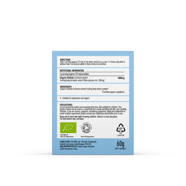 Mushrooms For Life Organic Shiitake Pure Grade Extract Powder, 60gr