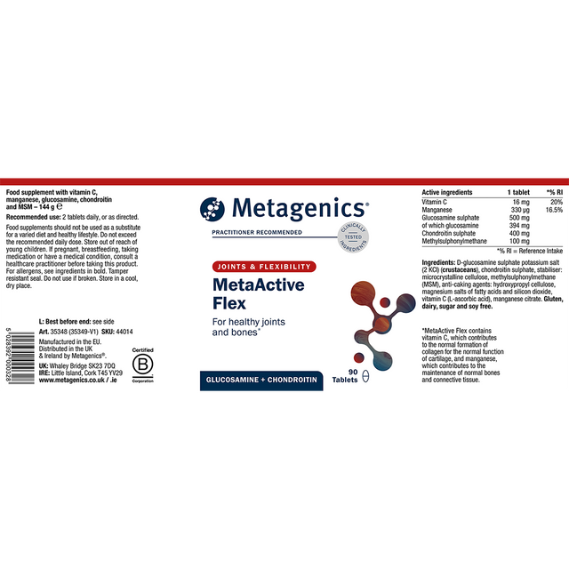 Metagenics MetaActive Flex (ChondroCare), 90 Tablets